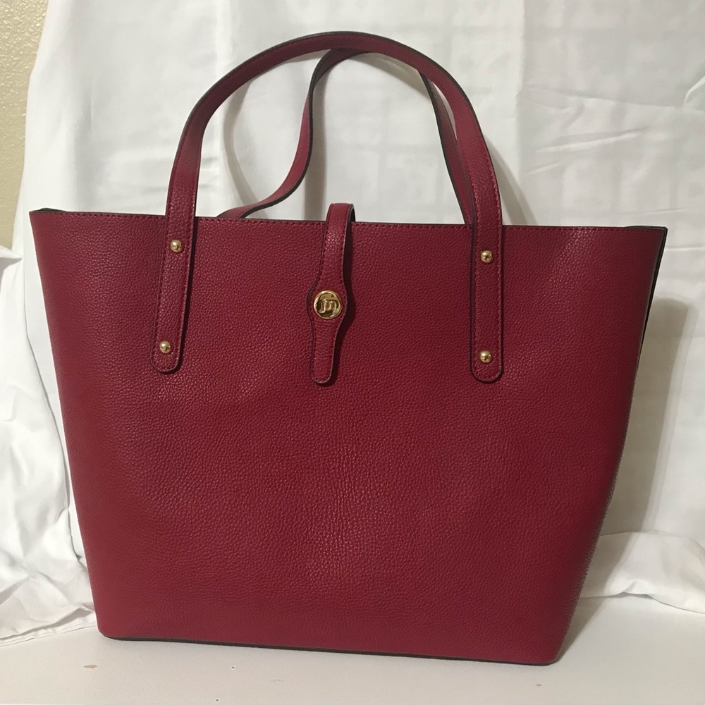 JESSICA MOORE Luxe Handbag Berry Purse Leather